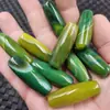 Ágata Verde Fruta Dzi Jade Cuentas Sueltas Calcedonia Verde Oscuro Mango Passepartout Pulsera Collar Accesorios de Joyería Cuentas