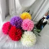 Flor de Hortensia Grande Estilo Europeo de Gama Alta Flor de Cebolla Bola de Flores Bola de Espinas Flor Artificial Flor Falsa Decoración del Hogar Guía de Boda Mesa de Ping Pong Crisantemo
