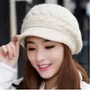 Chapéus Femininos Estilo Coreano, Chapéus de Pato de Tricô Outono e Inverno, Chapéus de Lã Brilhantes, Chapéus de Pelo de Coelho, Tendência de Inverno Camada Dupla Quente Proteção de Orelha