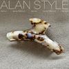 Pinza para el pelo grande con estampado de leopardo francés y tiburón de ácido acético de Arlan para otoño e invierno, accesorios de alta gama para el pelo de viajero.