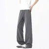 Pantalones atléticos de pierna ancha transfronterizos, 2026 ligeros casuales de verano de secado rápido para hombre, nuevos pantalones casuales de pierna recta