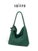 Bolsa tejida de terciopelo popular transfronteriza con diseño de nicho, bolsa de hombro tipo tote de gran capacidad, bolsa de cubo de hombro de alta gama vintage