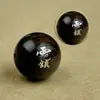 Madera de Ébano Incrustada con Cuentas de Mantra Taoísta de Plata, Cuentas Sueltas, Pulsera del Mantra de las Cinco Montañas, Cuentas del Mantra de los Cinco Truenos y Cinco Caminos, Hecho a Medida