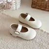 Zapatos Coreanos Nuevos de Primavera para Niños Pequeños, Zapatos de Princesa Tejidos para Niñas, Zapatos de Cuero Bajos de Moda para Niñas Mayores