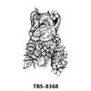 Tbs Adesivos de Tatuagem Coloridos Transfronteiriços Florais para Braço Preto e Branco Animal Colorido Adesivos de Tatuagem Floral para Homens e Mulheres Adesivos de Tatuagem para Meio Braço