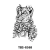 Tbs Cross-Border se especializa en Pegatinas de Tatuaje de Animales en Blanco y Negro y Florales Coloridos para Medio Brazo, Unisex, Estilo Europeo y Americano