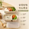 Caixas de almoço espessas, resistentes a óleo e à prova de vazamentos de polpa de cana-de-açúcar, seguras para micro-ondas, refrigeráveis, descartáveis e ecológicas de polpa de papel para fast food