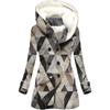 Estilo europeo y americano más vendido 2023 nuevo abrigo trench para mujer invierno engrosado abrigo con capucha estampado floral 3D venta al por mayor transfronteriza