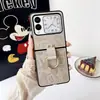 Moda Lujo Adecuado para Huawei Nova Flip Anillo de Mickey Cuerda Cruzada Cuero Creativo Pantalla Plegable Teléfono Móvil