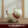 Adornos Creativos de Gatito Cerámica Cachorro Lindo Mascota de Té Acuario Micro Paisaje Accesorios de Paisajismo Portalápices de Estudio Portalápices