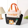 Bolsa Térmica Portátil Transfronteiriça com Duplo Bolso Bolsa Térmica para Almoço com Folha de Alumínio Espessada com Bolsa para Refeição de Arroz Lancheira Bolsa Térmica