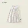 Vestido Floral Sem Mangas de Verão para Meninas 2025 Novo Estilo Pastoral para Bebê Menina Gola Princesa Dropshipping