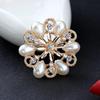 Moda coreana novo broche de grinalda tridimensional de strass e pérola corsage acessórios femininos fábrica direta uma geração de cabelo