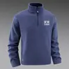 Chaqueta de Polar para Hombre Logo Personalizado Elegante Sudadera Pulóver Media Cremallera Bordada Ropa de Trabajo de Oficina Compra Grupal Personalización