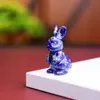 [Adornos de Conejo de Celebridad de Internet] Resina Cristal Natural Conejo de Pie Estilo Ins de Lujo Ligero Decoración de Escritorio