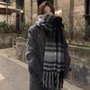 Bufanda Serie Mohair para Hombre y Mujer, Otoño e Invierno Estilo Coreano Versátil Gruesa Cálida con Borlas Bufanda para el Cuello con un Tacto de Alta Gama, Nuevo 2025
