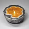Velas Geodo de Cristal Gladwares Castiçal de Aromaterapia de Cristal Imitação Artesanato de Resina Enfeites