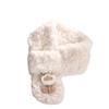 Bufanda para niña suave con relieve de flor con cara sonriente linda para otoño e invierno, estilo coreano para estudiantes, combinable con todo