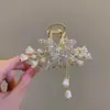 Suzuki Orquídea Mariposa Borla Horquilla Parte Trasera Cabeza Refinada Pinza de Agarre Verano para Mujer Grande Premium Pinza de Tiburón Tocado