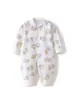 Traje de gateo para bebés y niños pequeños, colección de primavera y otoño, mameluco de manga larga de algodón puro para recién nacidos, ropa unisex cómoda para bebés, algodón Clase A