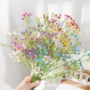 Decoración de boda de gipsófila artificial de 4 ramas flor falsa tallo único ramo de plástico decoración floral para el hogar gipsófila