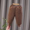 Pantalones de terciopelo para niños, engrosados para invierno, holgados, nuevo estilo 2023 para niños y niños de mediana edad, un par de pantalones exteriores de algodón acolchados para invierno para bebés