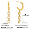 Pendientes de borla de acero de titanio Jieding, Pendientes de lujo ligero y de alta gama, Pendientes de nicho para mujer, Joyería de acero inoxidable que no se decolora al por mayor