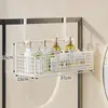 Estante de almacenamiento para baño, instalación sin taladro detrás de la puerta de la ducha, organizador multicapa de gran capacidad para gel de ducha y champú