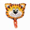 Globo de dibujos animados película de aluminio globo de dibujos animados al por mayor cabeza de animal mini tigre mono película de aluminio globo de dibujos animados