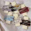 Um Par de Presilhas de Cabelo com Borda Ondulada de Acetato Estilo Coreano Outono Inicial Retro High-End Presilhas Bico de Pato Versátil Presilhas para Franja Lateral