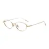 Armazón de Gafas Falso Mismo Estilo Titanio Puro 55 Armazón Ojo de Gato Ultraligero Puro Deseo Lente Plano Zorro Pequeño Degradado98727