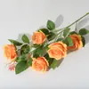 Flores Artificiais Amarelas Dopamina Flores de Casamento Rosas Artificiais Flores Falsas Salão de Casamento Decoração de Casa Flores Artificiais