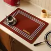Tapete de Drenagem para Cozinha Coreana Tapete Absorvente de Diatomito para Bancada de Bar Tapete Isolante Anti-Queimadura Lugar Americano Tapete de Mesa Tapete para Secar Louça