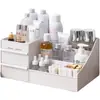 Caja de Almacenamiento de Cosméticos Tipo Cajón Escritorio de Dormitorio Productos para el Cuidado de la Piel Tocador de Escritorio Estante para Almacenamiento de Mascarillas Faciales Lápiz Labial Papelería