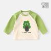 Jingqi Camiseta de Manga Larga de Algodón Puro para Niños Camiseta Interior Ropa de Primavera para Bebés Niños y Niñas Íntimos para Bebés Estampado Superior
