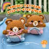 Nuevo Paquete de Dos Muñecos de Oso Ovalados Lindos Kit de Ganchillo, Sencillo y Fácil de Usar, con Instrucciones en Inglés