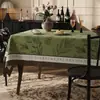 Toalha de Mesa Estilo Americano para Mesa de Jantar à Prova de Óleo, Impermeável, Resistente ao Calor, Retangular com Acabamento de Luxo Leve e de Alta Qualidade