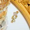 Anillo Ladrillo de Diseño Nicho de Alta Gama Lujo Accesible para Mujer Moda Europea y Americana Creativo Zirconia Chapado en Oro Anillo Abierto Ajustable