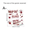 Pegatinas de Pared de Huellas de Manos y Pies Sangrientos de Terror de Halloween, Pegatinas Decorativas de Esqueleto Fantasma Murciélago Salpicaduras de Sangre, Pegatinas de Atmósfera de Casa Embrujada