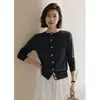 Eco* Pedido Cardigan de Punto de Cachemira Bordado Estilo Étnico para Mujer, Moda Otoño/Invierno 2026 Manga Larga