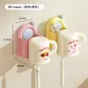 Soporte de pared para cepillo de dientes y vaso, estante de pared para vaso de enjuague bucal, almacenamiento de cepillo de dientes eléctrico, colgador de vasos de dientes para baño del hogar