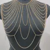 Skl000196 Ropa de Mujer sin Tirantes sin Tirantes con Cadena Dorada de Hombro con Borla Multicapa Cadena de Hombro