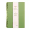 Cuaderno de trabajo para estudiantes encuadernado con espiral, con páginas rayadas, disponible en varios colores, diseño de doble anillo desmontable, planificador estilo Ins