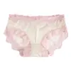 Calcinhas de Cetim com Renda Estilo Francês Pura Desejo para Mulheres, Modelo Novo Sexy 2025, Malha de Seda Gelada com Forro 100% Algodão