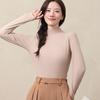 Top Camiseta Base para Mujer con Terciopelo Bariyang Proteína Cuello Redondo Cuello Medio Otoño e Invierno Cuello Medio Alto Ropa Exterior Cálida