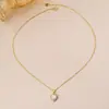 Collar con Colgante de Circonita en Forma de Corazón Chapado en Oro Transfronterizo Moda Microincrustado Collar con Circonita en Forma de Corazón Cadena para Clavícula Joyería
