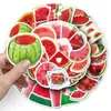 50 Piezas de Pegatinas de Frutas Estilo Sandía Ins Dibujos Animados Verano Comida Graffiti Bloc de Notas DIY Refrigerador Computadora Pegatinas para Tazas de Agua