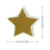 Pegatinas de tela con forma de estrella de cinco puntas en color, venta al por mayor, accesorios para ropa, zapatos y sombreros, parches bordados, pegatinas de tela, sellos de bordado por computadora.