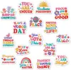 Pegatinas de Parche de Texto en Inglés, Pegatinas de Tela Bordadas de Energía Positiva, Decoración de Ropa de Amor Propio y Hacia Arriba, Etiquetas Bordadas, Ropa al por Mayor