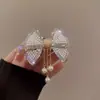Borla de Lazo Nuevo Clip Tocado para Niña Clip Medio para el Cabello Combinación Perfecta Pasador de Primavera Pasador de Cabello Elegante a la Moda
